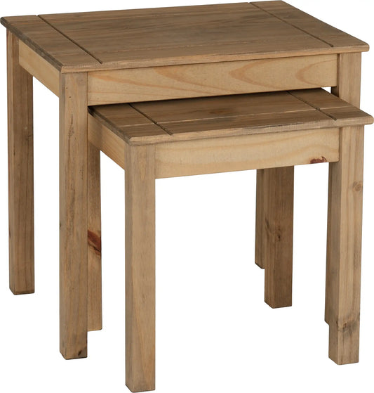 Panama Nest Of 2 Tables Natural Wax 2019 01