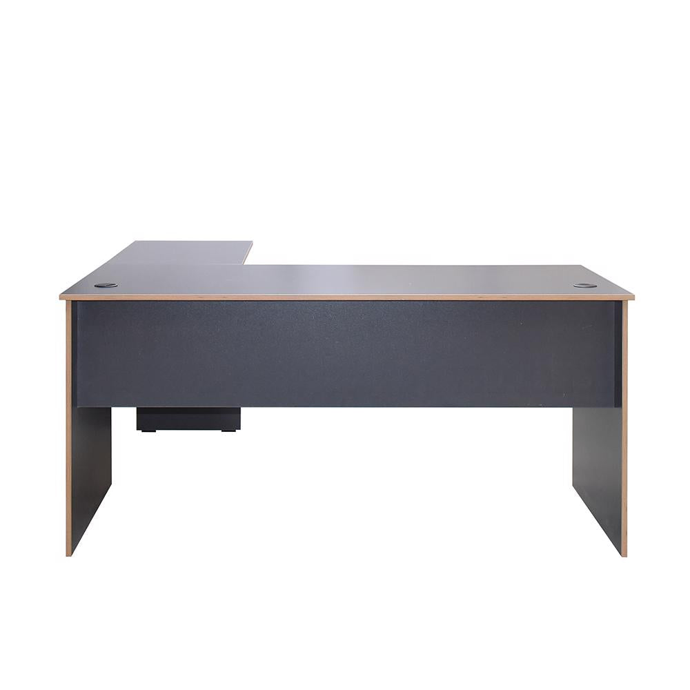 Adore Rio Anthracite Grey Corner Desk with Oak Trim - Large Reversible Office Desk