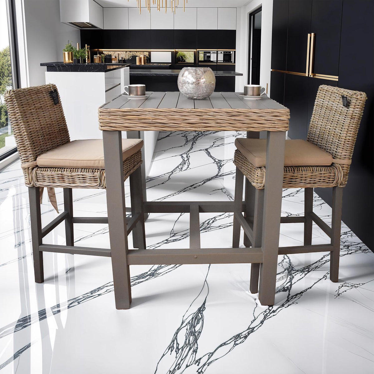 Maya Bar Stools Greywash Set of 2
