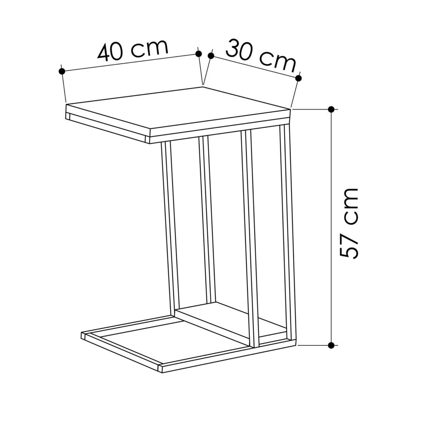 Pal 2 Tier Sapphire Oak Sofa End Table