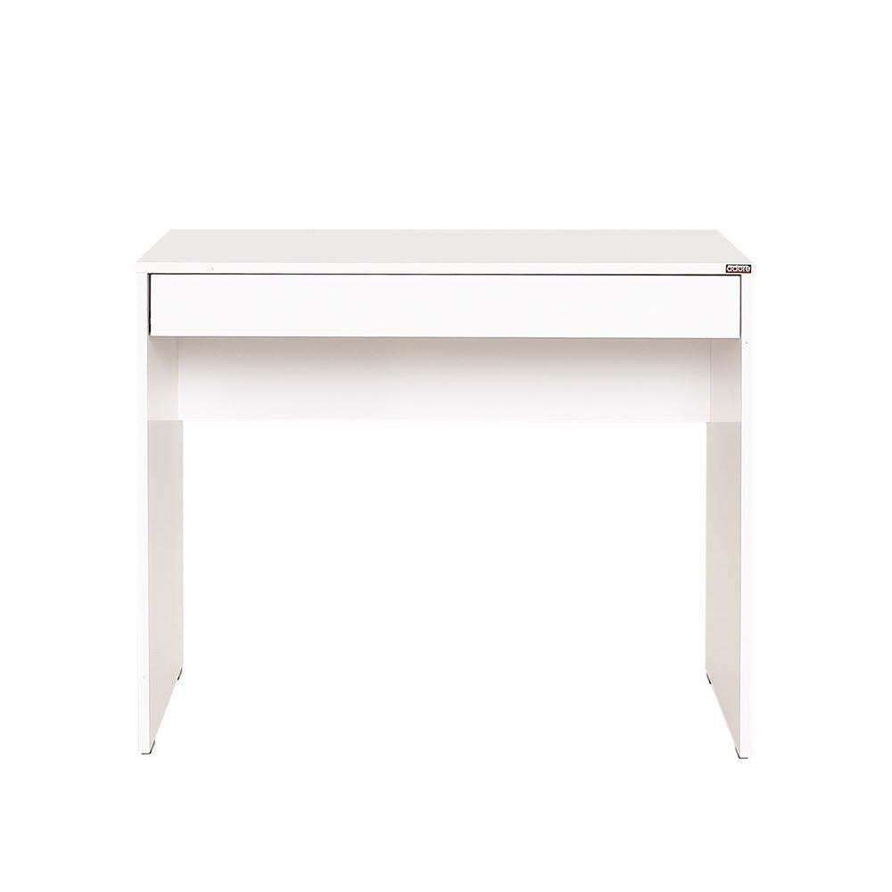 Adore Matt White Laptop Study Desk with Full Width Drawer