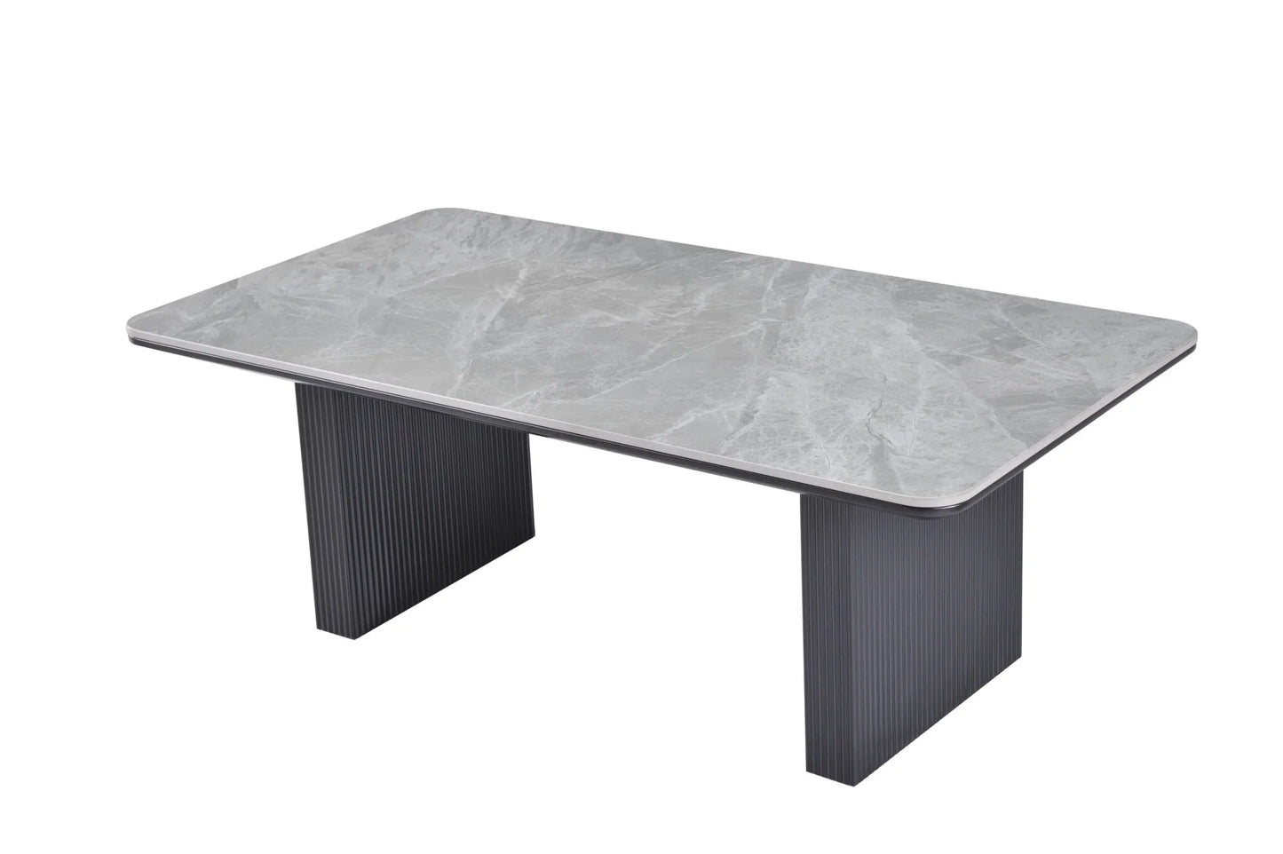 Engelberg 180cm Grey & Black Dining Table