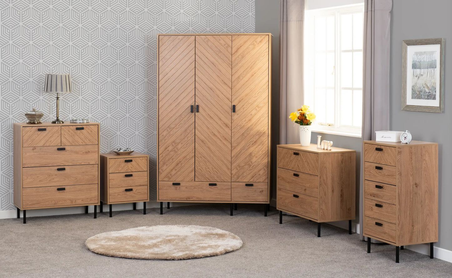 Leon Bedroom Medium Oak Effect 2023 100 103 096 100 101 200 100 102 177 100 102 178