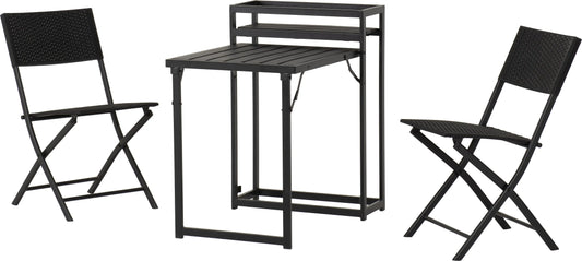 Foldaway 1+2 Garden Set Black 2024 01