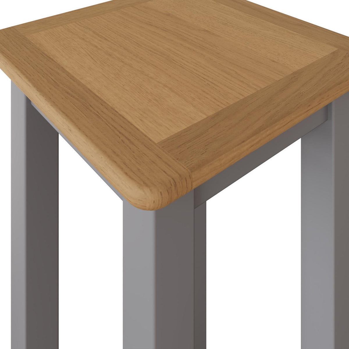Taberno Oak End Side Table Dove Grey