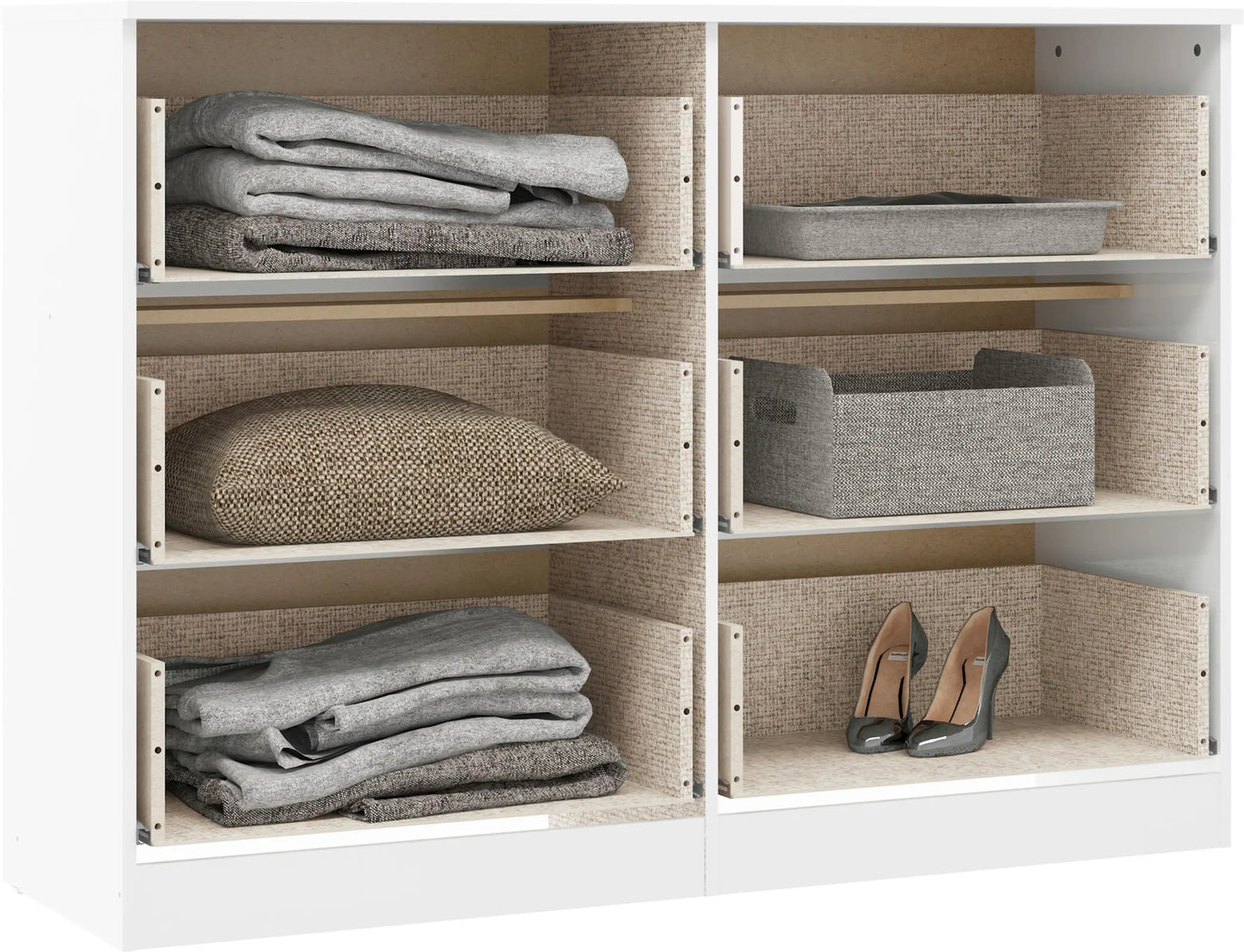 Denver 6 Drawer Chest White Gloss 2024 F06