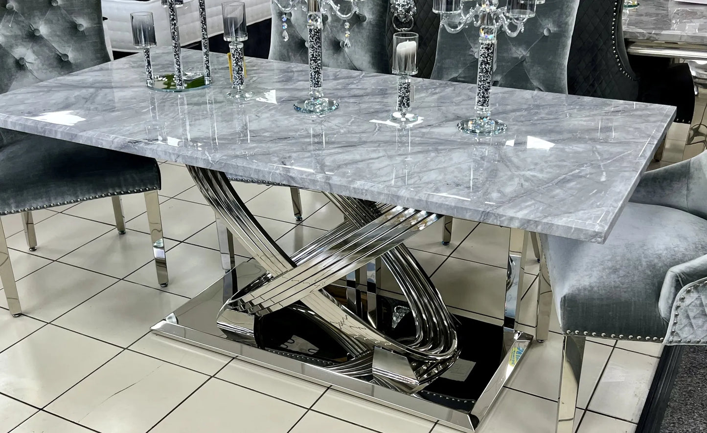 Elina 1.8m Marble Dining Table