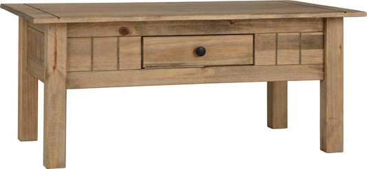 Panama 1 Drawer Coffee Table Natural Wax 2019 01