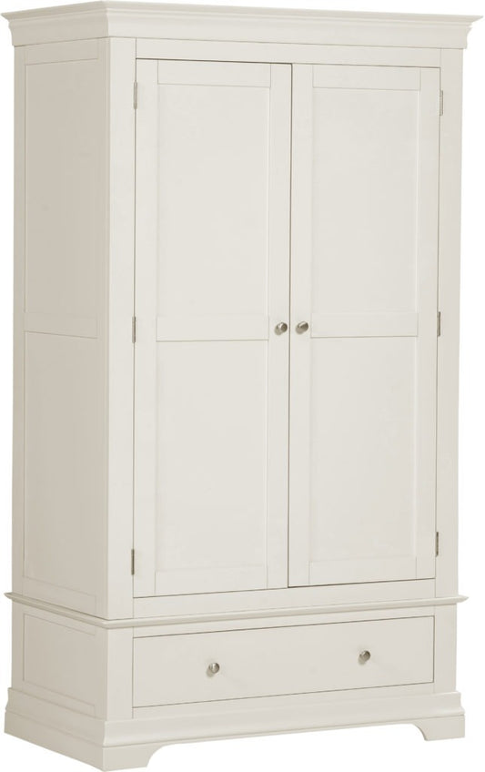 Bordeaux 2 Door Wardrobe – Ivory or Pebble Grey Finish