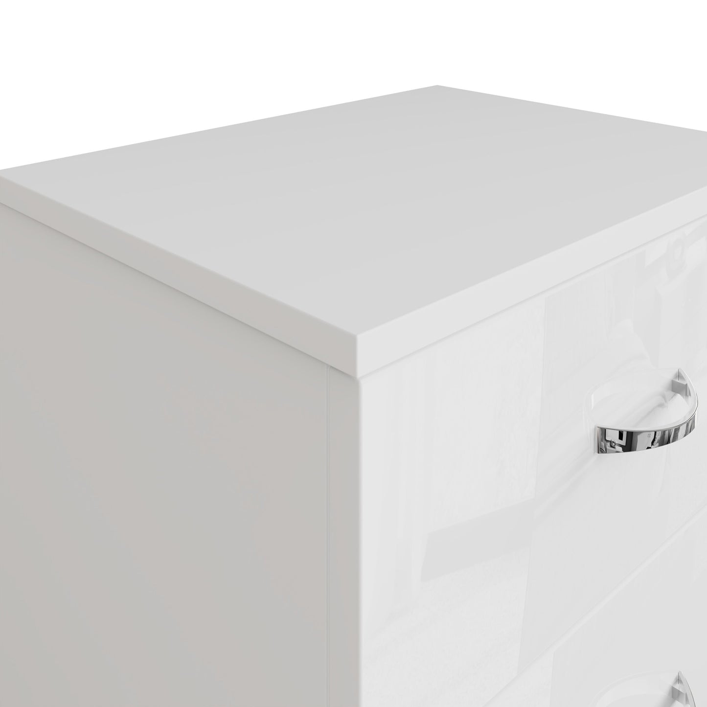 Chilton 2 Drawer Bedside Cabinet - White Gloss Front