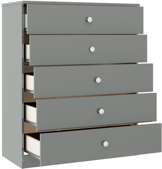 Denver 5 Drawer Chest – Multiple Gloss Finishes