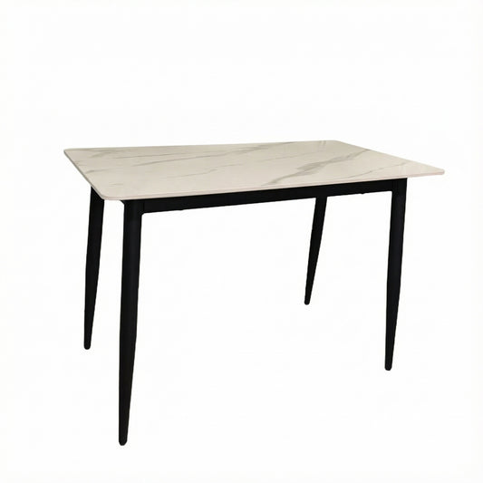 Nova Cream Dining Set with 4 Esme Light Brown Chairs