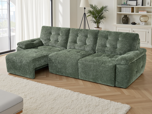 Dallas Electric Sofabed Green 3 Seater
