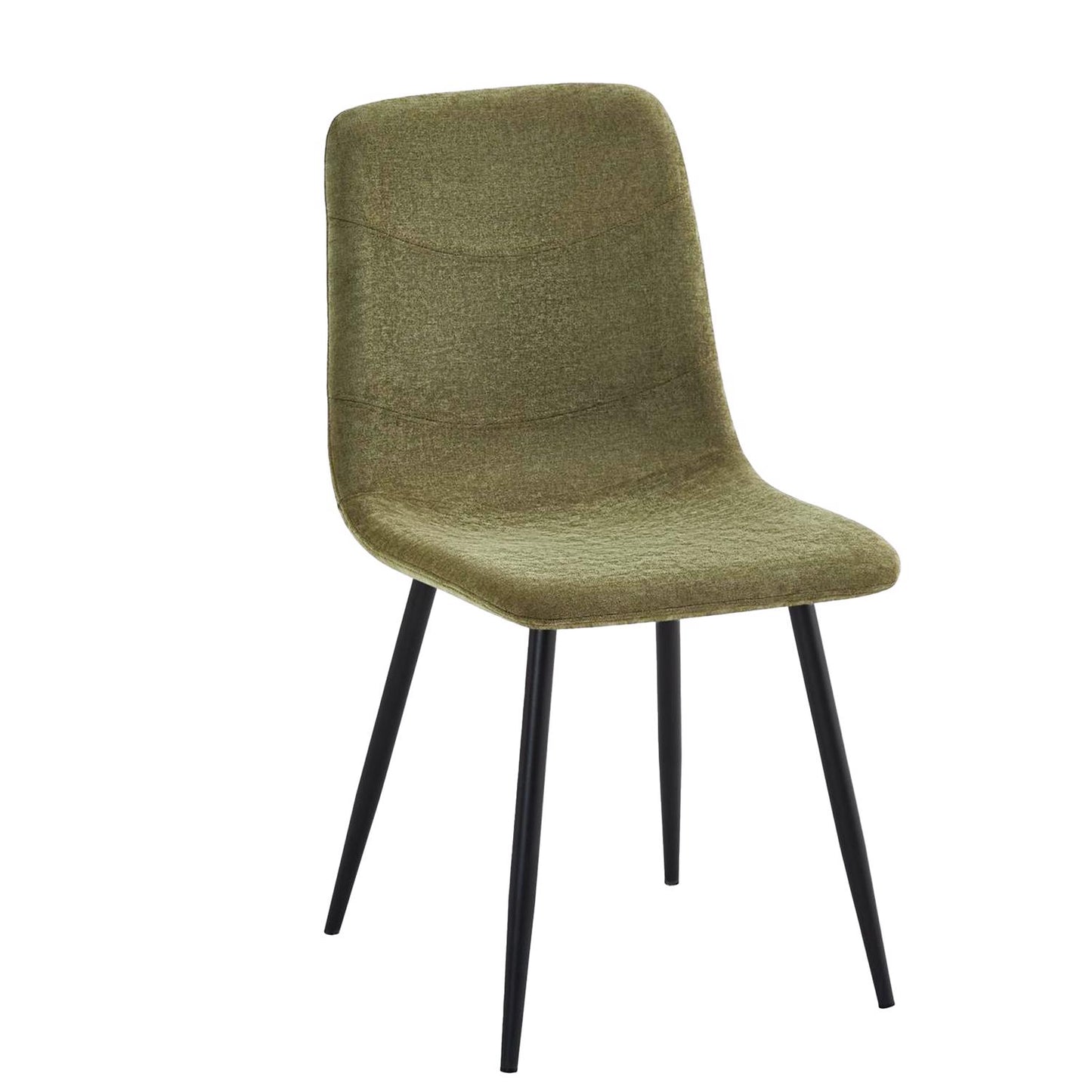 Evie Pack of 2 Light Green Fabric Dining Chairs