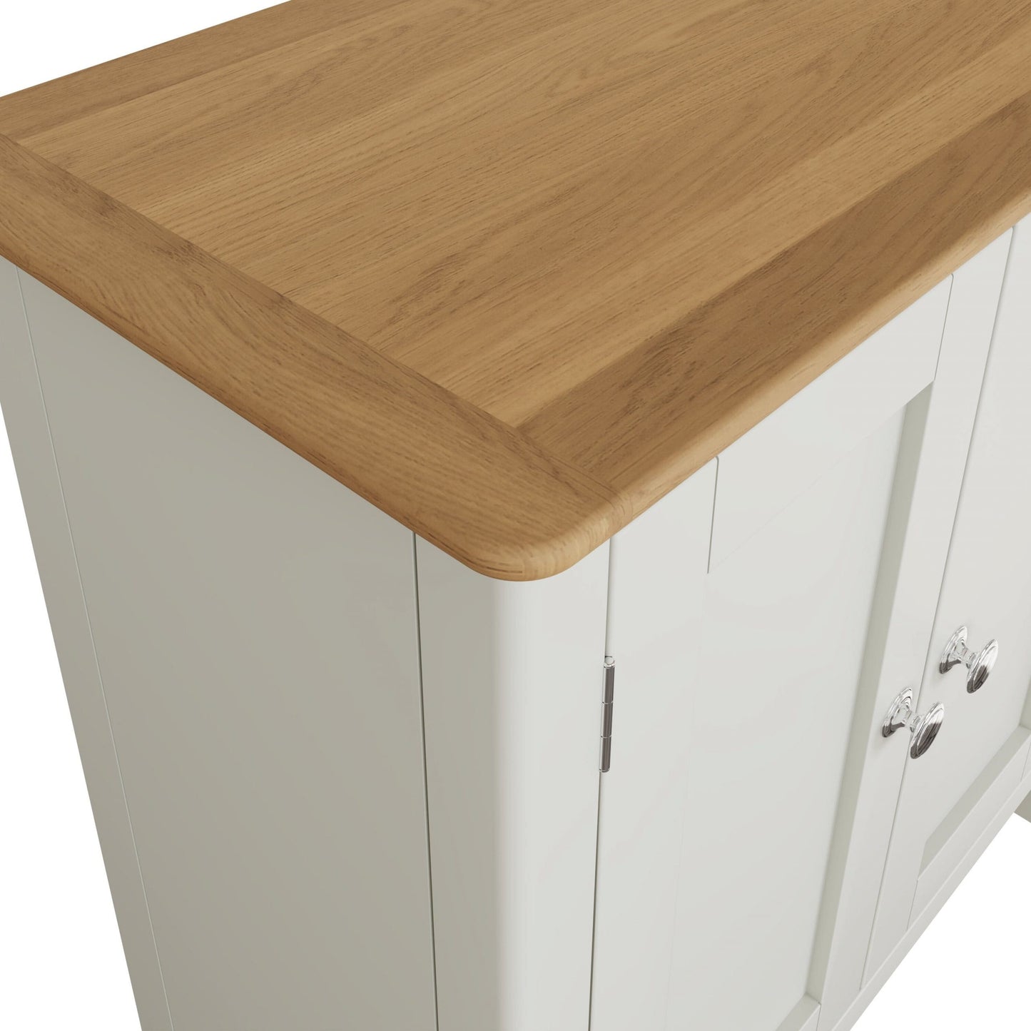 Taberno Oak 2 Door Compact Sideboard Linen White