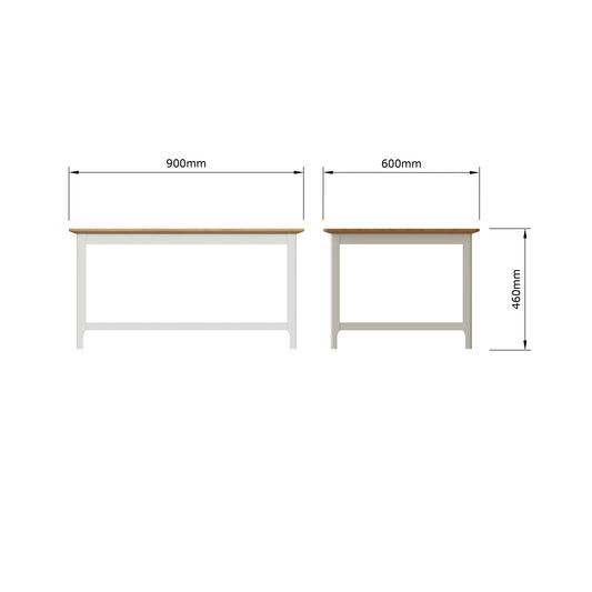 Taberno Oak Coffee Table Linen White