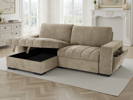 Franklin Sofabed Beige Universal Corner
