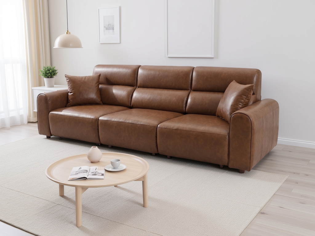 Conway Electric Sofa Brown 3 Seater