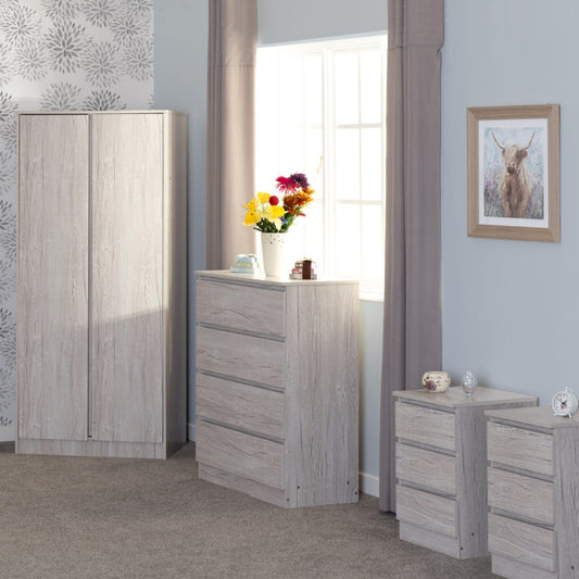 Malvern 2 Door Wardrobe Bedroom Set – Multiple Finishes
