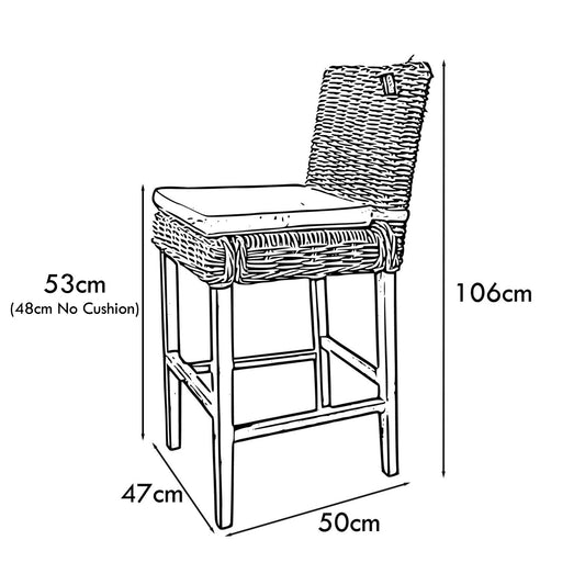 Maya Bar Stools Greywash Set of 2