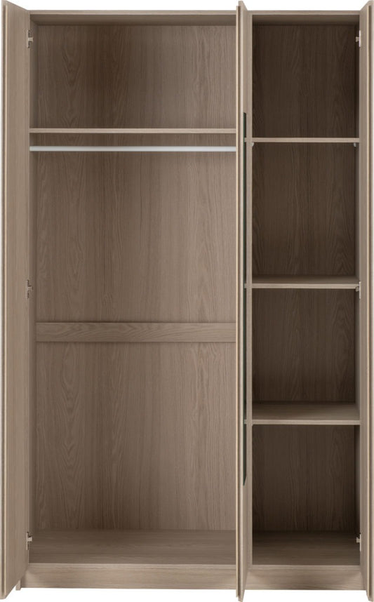 Paris 3 Door Mirrored Wardrobe