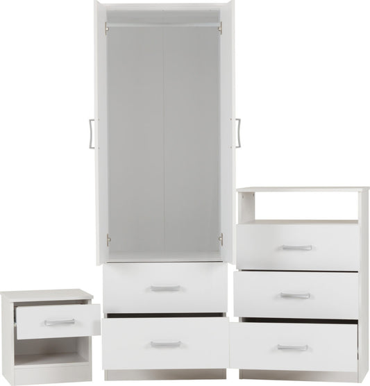 Polar Bedroom Set – White Finish