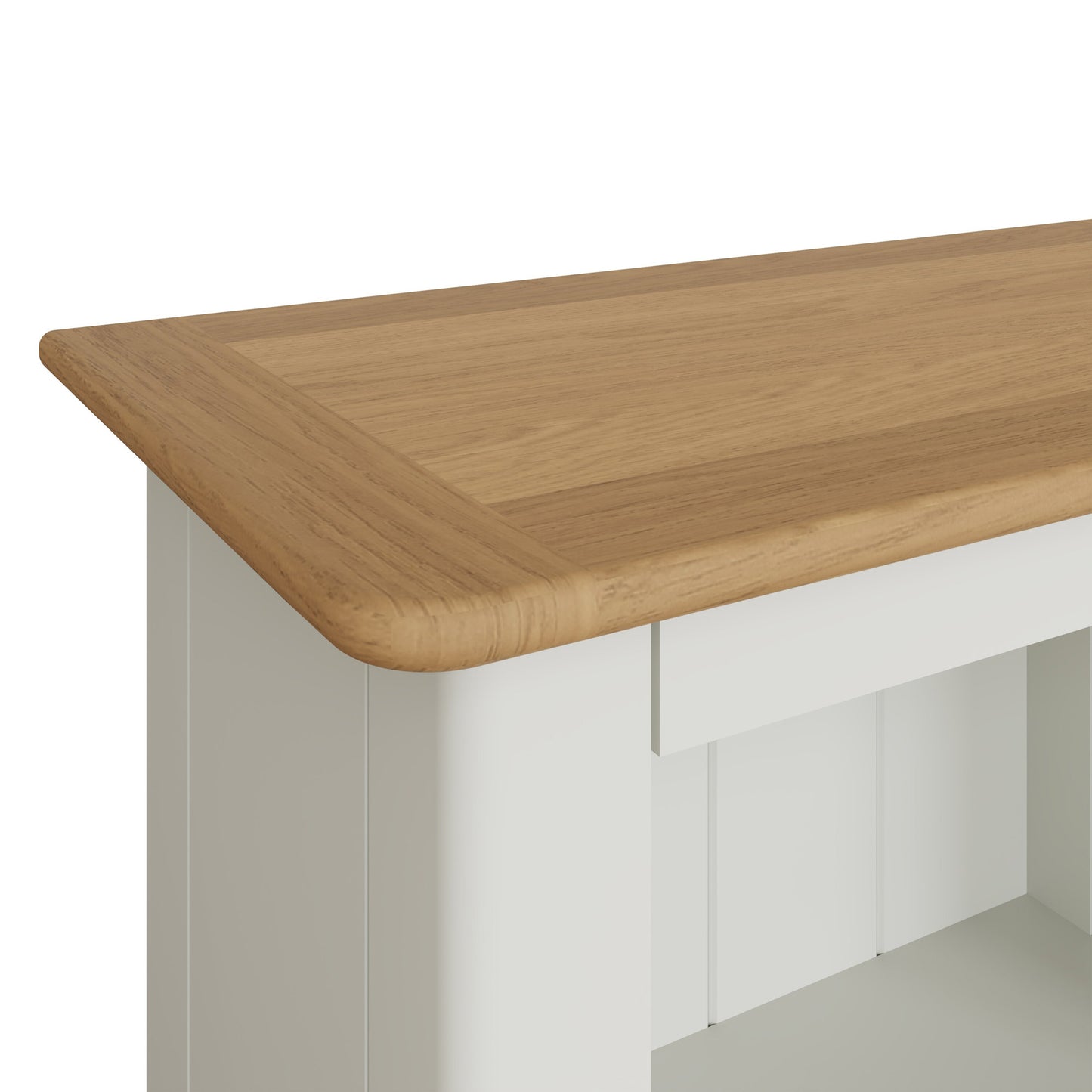 Taberno Oak 3 Tier Bookcase Linen White