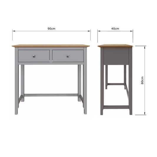 Taberno 2 Drawer Dressing Table Dove Grey