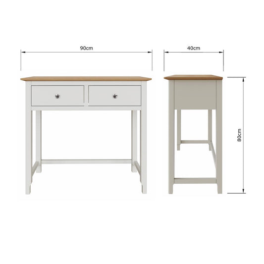 Taberno 2 Drawer Dressing Table Linen White