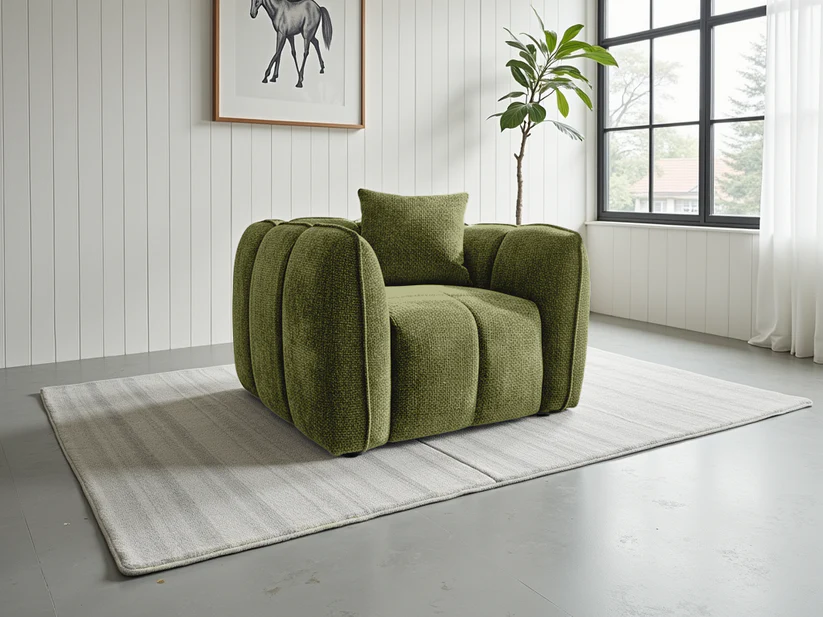 Venice Sofa Range – Olive (3 Seater, 2 Seater, Armchiar)
