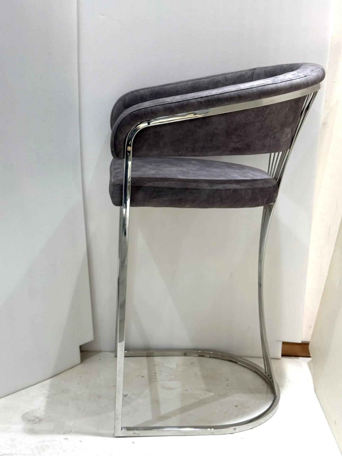 Porado Silver Barstool