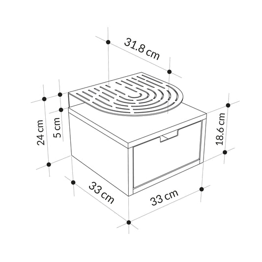 Modern Oslo Nightstand Bedside Table with Drawer White