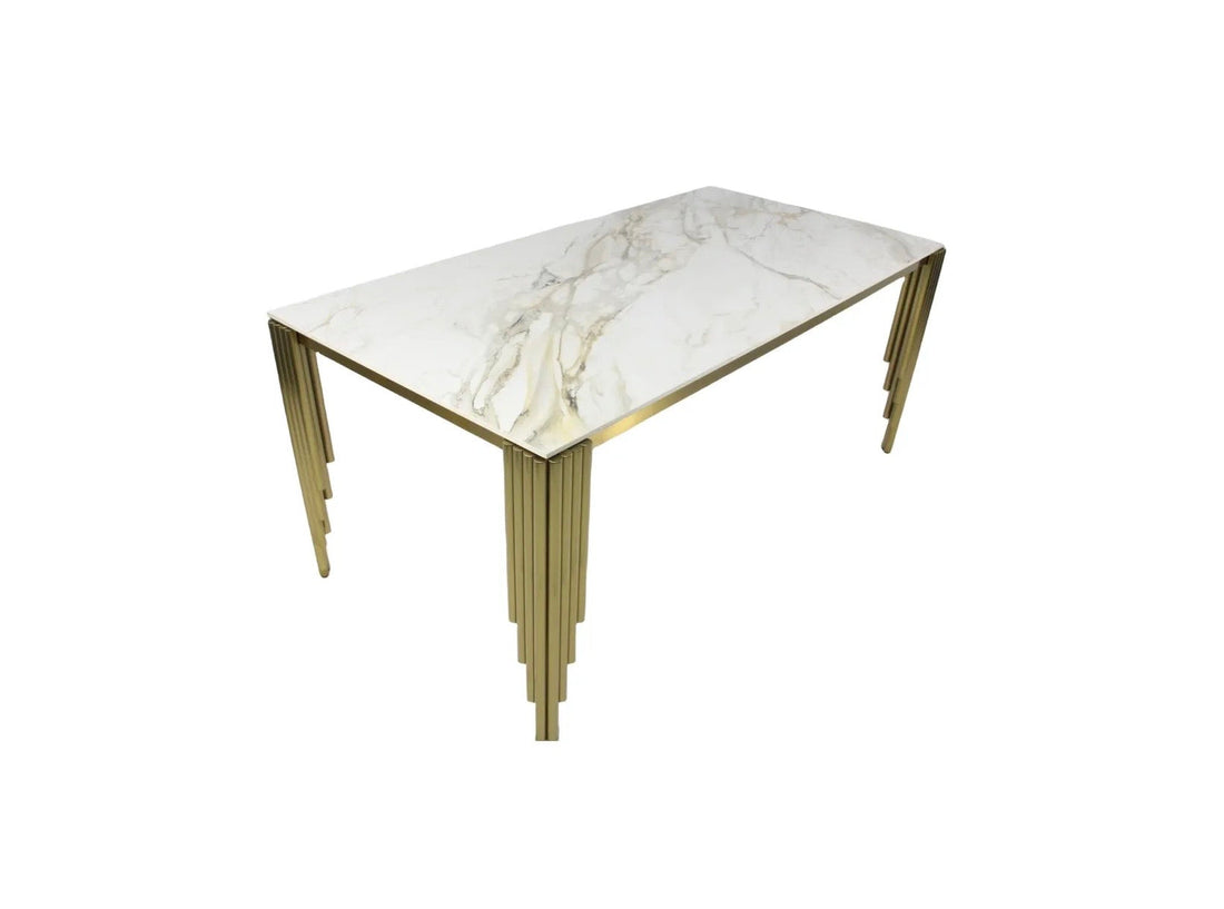 Mayfair Gold 1.8m Dining Table: Luxury Dining Redefined