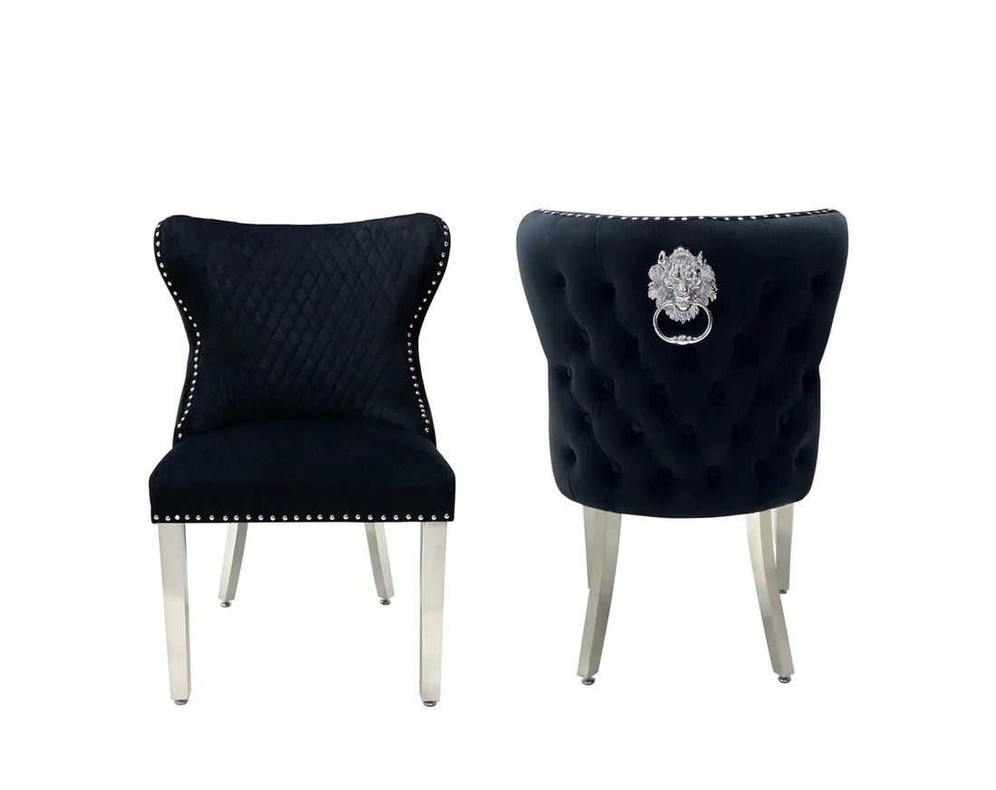 Valentino Velvet Dining Chair (Set of 2): Luxury Seating for Elegant Dining Spaces