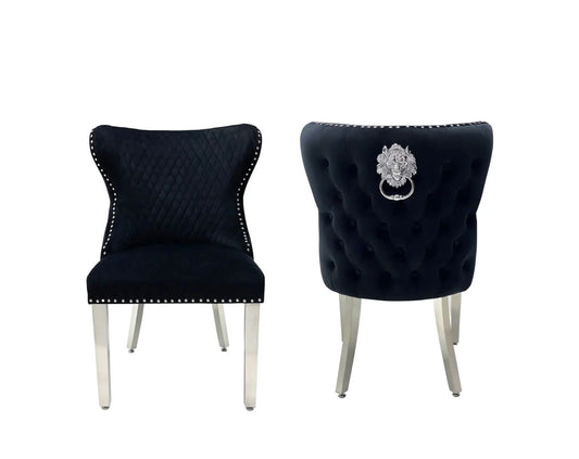Valentino Velvet Dining Chair (Set of 2): Luxury Seating for Elegant Dining Spaces