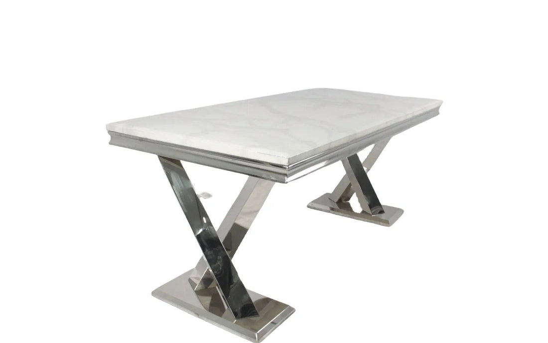 Windsor 1.8m Grey Marble Dining Table: The Perfect Blend of Luxury and Modern Design