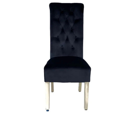 Sofia Chrome Leg Lion Knocker Dining Chair: Luxury Comfort and Timeless Elegance for Modern Dining Spaces