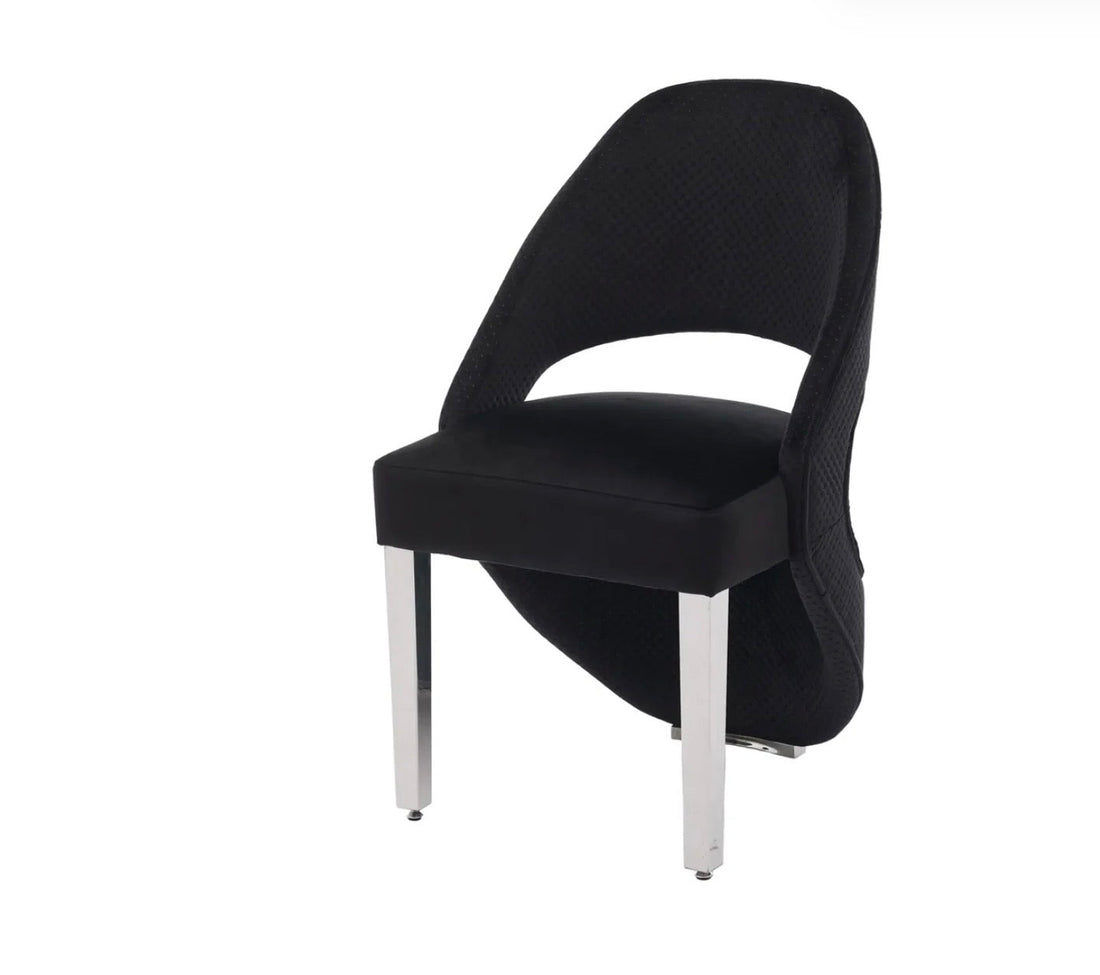 Santorini Silver Dining Chair (Set of 2): Contemporary Luxury Seating for Modern Dining Rooms