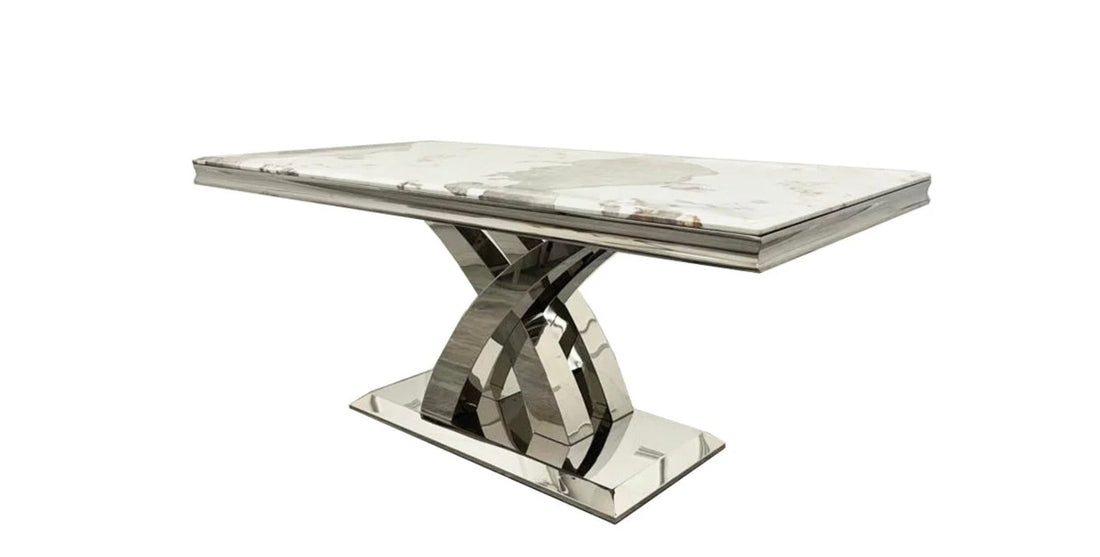Milan 1.8m Marble Dining Table: Contemporary Luxury for Stylish Modern Homes