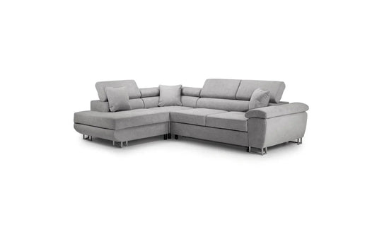Anton Sofabed Corner Sofa Bed With Storage Box – Grey | Stylish Space-Saving Comfort for Modern Homes