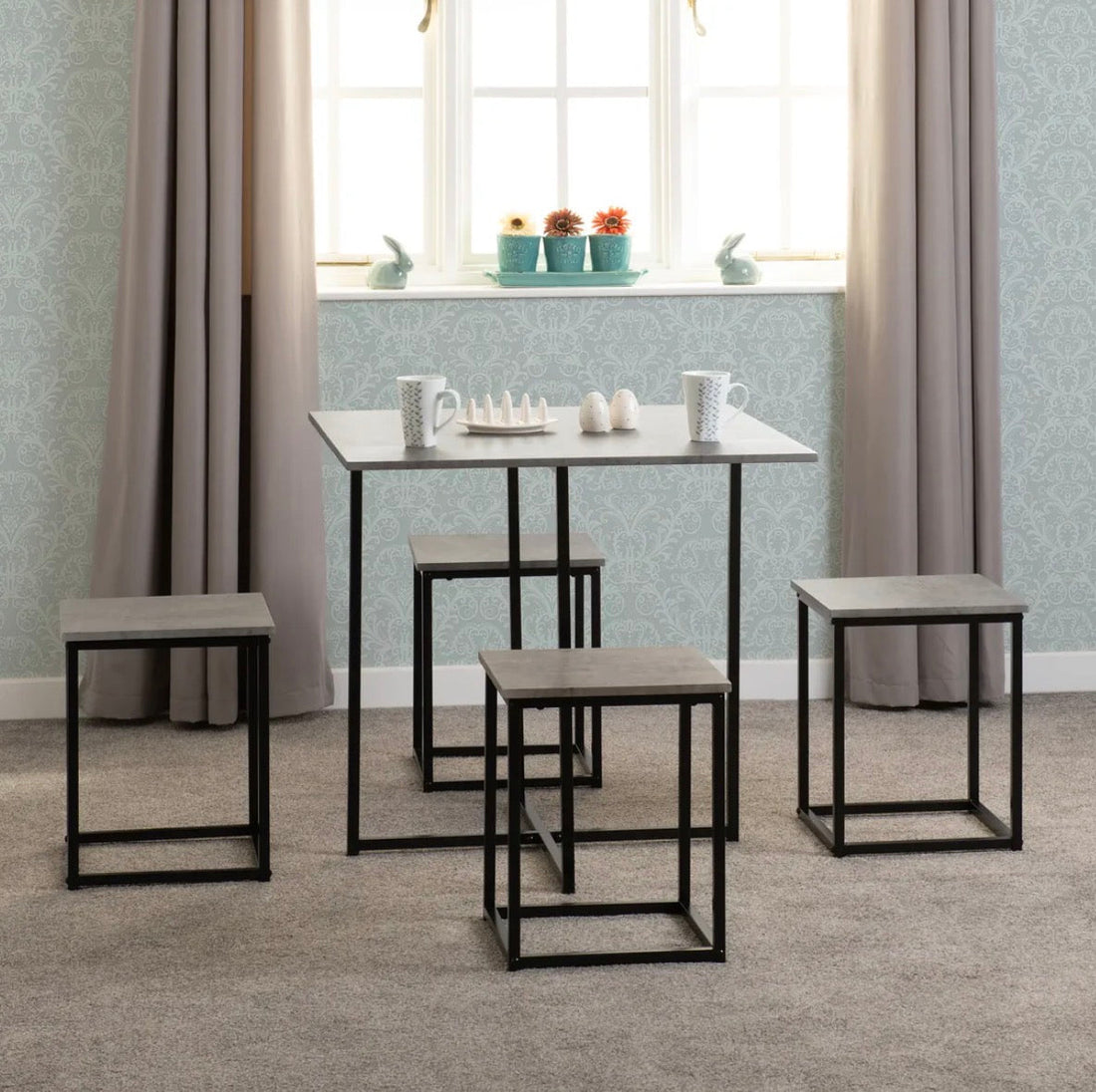 Kent 1+4 Stowaway Dining Set – Space-Saving Style for Modern Living
