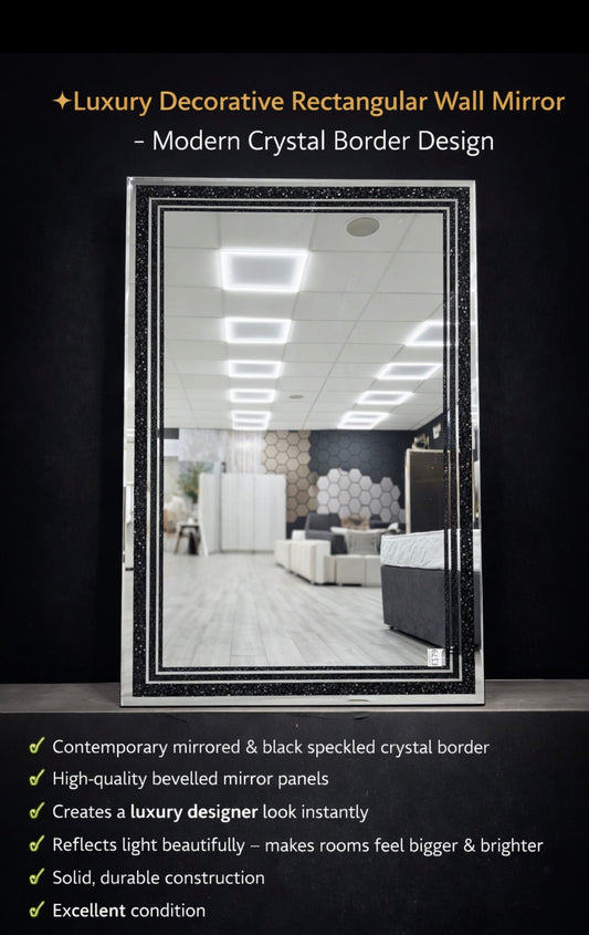 Crystal Border Wall Mirror: A Statement of Luxury and Elegance