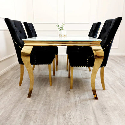 Bentley Gold Velvet Dining Chair – Set of 2