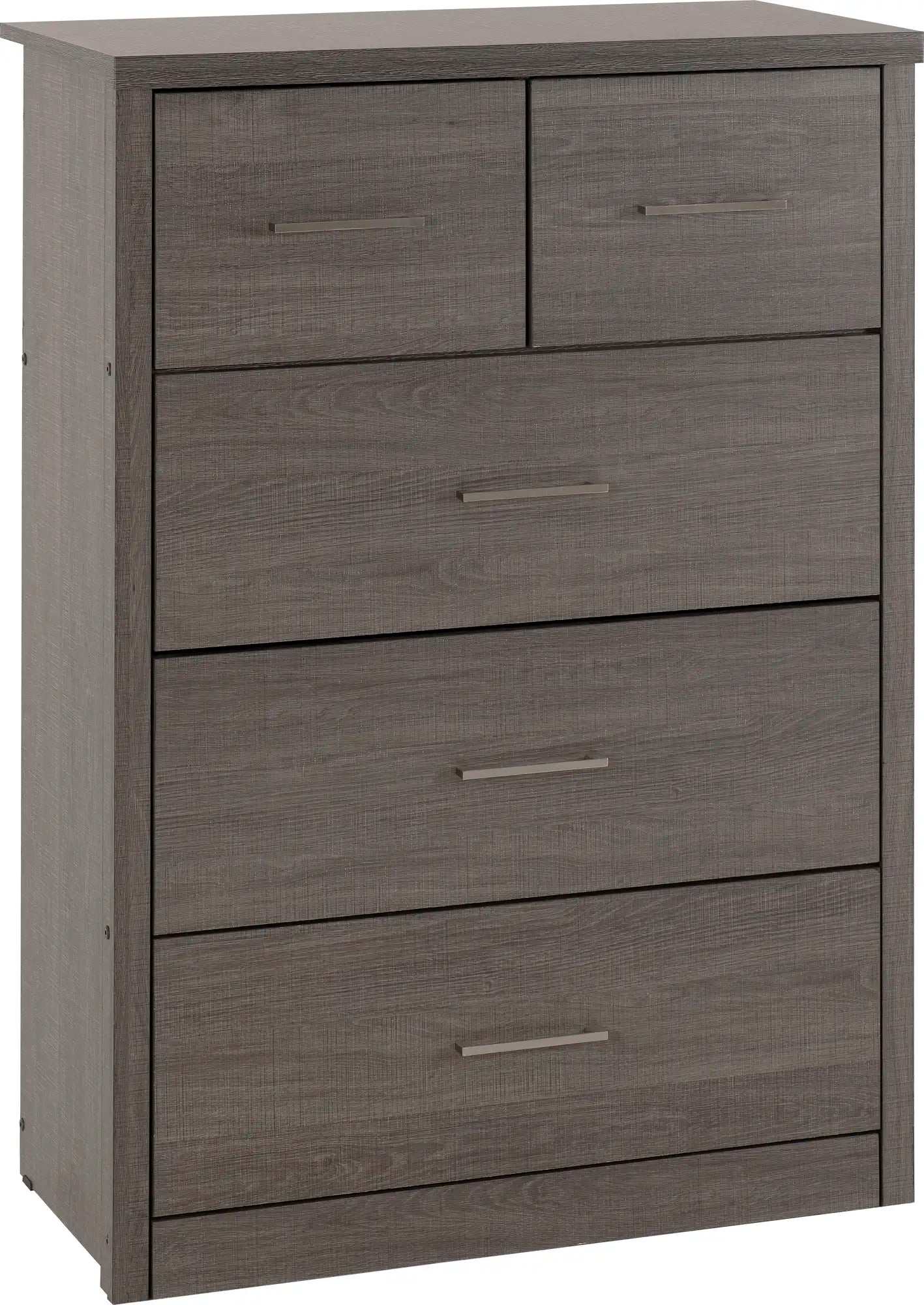 Lisbon 3+2 Drawer Chest Black Wood Grain 2020  01