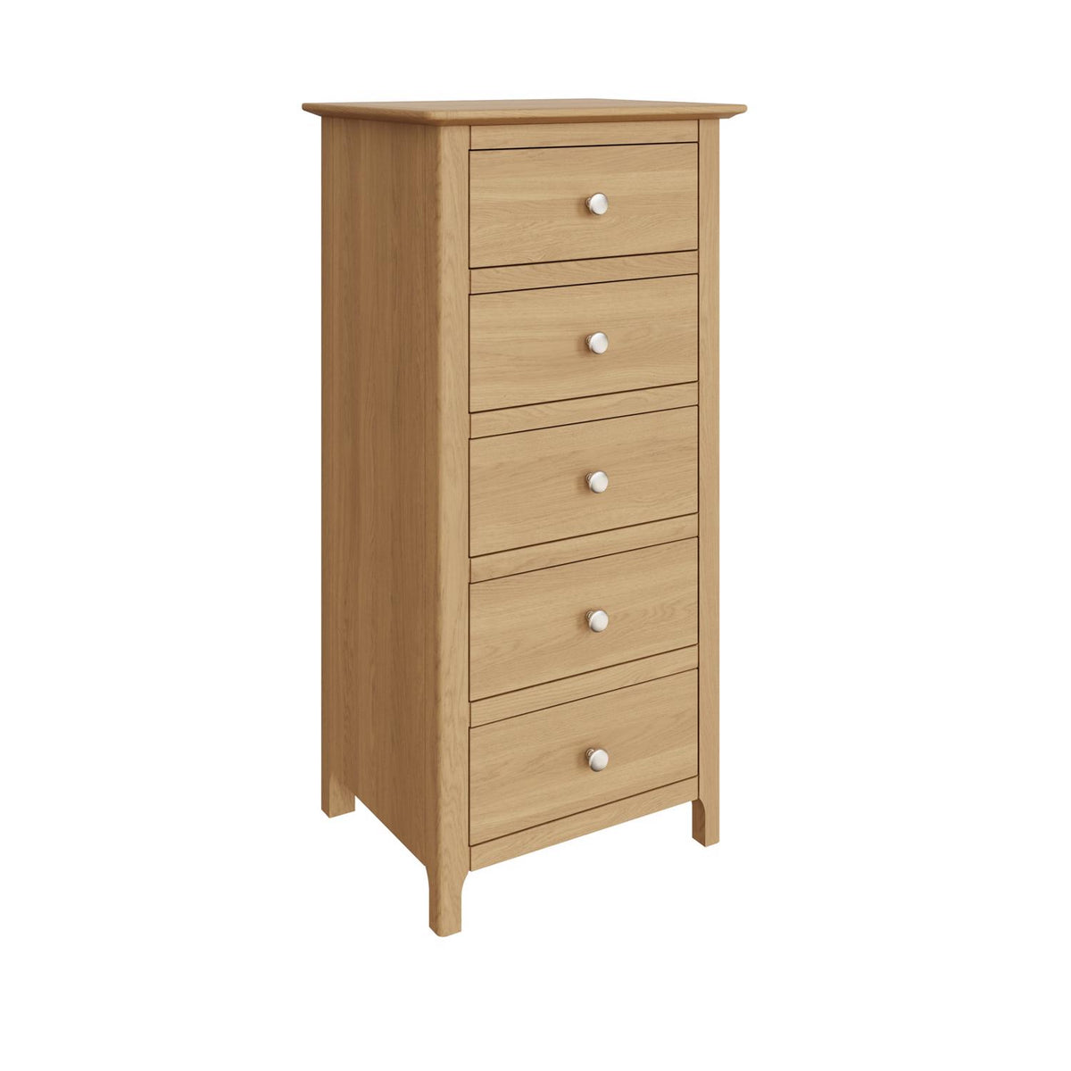 Taberno Oak 5 Drawer Chest Of Drawers Ready Assembled