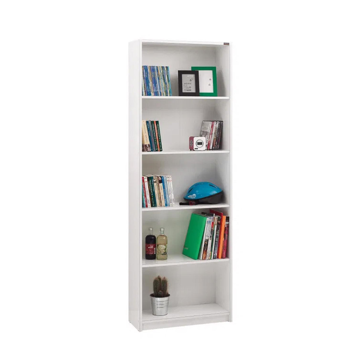Adore Matt White 5 Tier Bookcase Shelving Unit