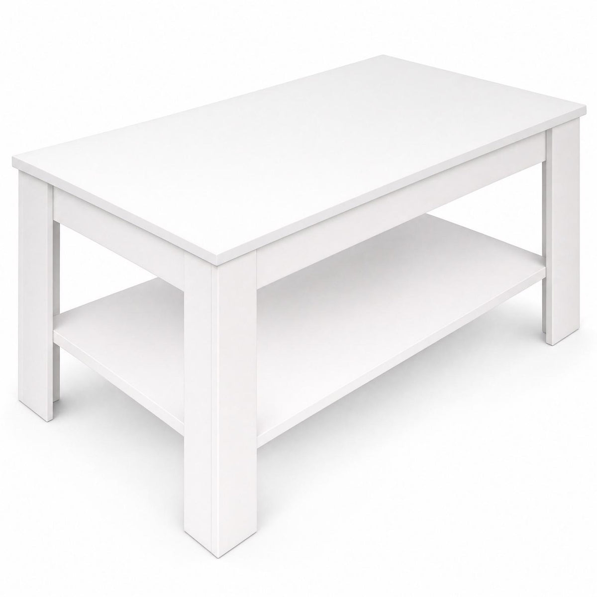 Promo White Coffee & Lamp Table Set