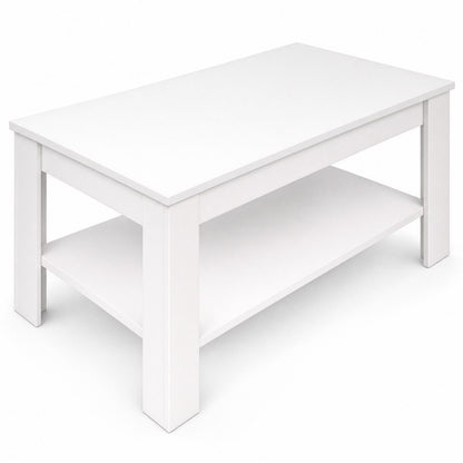 Promo White Coffee & Lamp Table Set