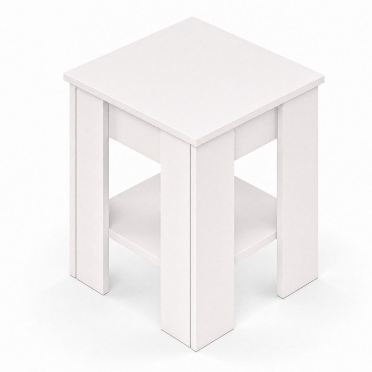 Promo White Coffee & Lamp Table Set