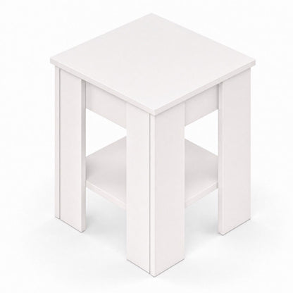 Promo White Coffee & Lamp Table Set